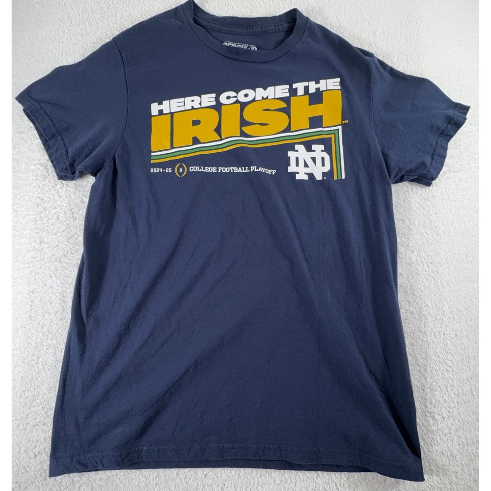 Notre Dame Fighting Irish Shirt Mens M Navy Blue NCAA Football T-Shirt Tee